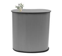 MIIWWOWO Mesita Plegable de Recepción y Mostrador Portátil - Para Venta, Peluquería, Feria - Con Bolsillo y Contador de Promoción