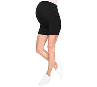 MijaCulture Leggins cosechados 1/2 de Maternidad Pantalones Cortos Mama MIA 1053 (XL/XXL, Negro)