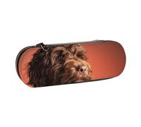 MIJKO Adorable Perro cacatúa, Estuche para lápices Estuche para lápices de Cuero de PU Estuche para lápices de Gran Capacidad Estuche para lápices Bolsa de cosméticos