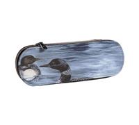 MIJKO Animales Pato, Estuche para lápices Estuche para lápices de Cuero de PU Estuche para lápices de Gran Capacidad Estuche para lápices Bolsa de cosméticos