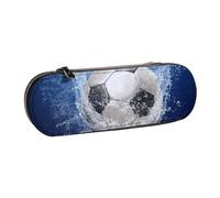 MIJKO Balón de fútbol Impreso al Agua., Estuche para lápices Estuche para lápices de Cuero de PU Estuche para lápices de Gran Capacidad Estuche para lápices Bolsa de cosméticos