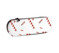 MIJKO bastón de Caramelo, Estuche para lápices Estuche para lápices de Cuero de PU Estuche para lápices de Gran Capacidad Estuche para lápices Bolsa de cosméticos