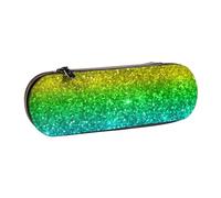 MIJKO Brillo Arcoiris Multicolor, Estuche para lápices Estuche para lápices de Cuero de PU Estuche para lápices de Gran Capacidad Estuche para lápices Bolsa de cosméticos