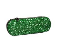 MIJKO Brillo de Lentejuelas Verdes, Estuche para lápices Estuche para lápices de Cuero de PU Estuche para lápices de Gran Capacidad Estuche para lápices Bolsa de cosméticos