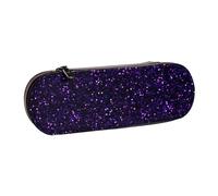 MIJKO Brillo Morado Amatista Oscuro, Estuche para lápices Estuche para lápices de Cuero de PU Estuche para lápices de Gran Capacidad Estuche para lápices Bolsa de cosméticos