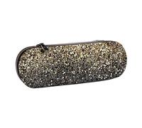 MIJKO Brillo Negro y Dorado., Estuche para lápices Estuche para lápices de Cuero de PU Estuche para lápices de Gran Capacidad Estuche para lápices Bolsa de cosméticos