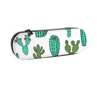 MIJKO Cactus Cactus Diseño De Cactus, Estuche para lápices Estuche para lápices de Cuero de PU Estuche para lápices de Gran Capacidad Estuche para lápices Bolsa de cosméticos