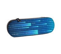 MIJKO Código de Programador Azul, Estuche para lápices Estuche para lápices de Cuero de PU Estuche para lápices de Gran Capacidad Estuche para lápices Bolsa de cosméticos