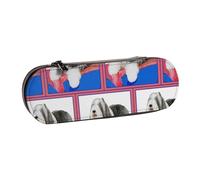 MIJKO Collie_Barbudo, Estuche para lápices Estuche para lápices de Cuero de PU Estuche para lápices de Gran Capacidad Estuche para lápices Bolsa de cosméticos