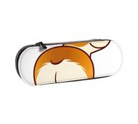 MIJKO Corgi Perro Gracioso Trasero, Estuche para lápices Estuche para lápices de Cuero de PU Estuche para lápices de Gran Capacidad Estuche para lápices Bolsa de cosméticos