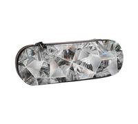 MIJKO Cristal Estilo Textura de Diamante, Estuche para lápices Estuche para lápices de Cuero de PU Estuche para lápices de Gran Capacidad Estuche para lápices Bolsa de cosméticos