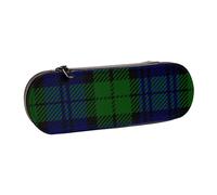 MIJKO Cuadros de tartán de Reloj Negro, Estuche para lápices Estuche para lápices de Cuero de PU Estuche para lápices de Gran Capacidad Estuche para lápices Bolsa de cosméticos