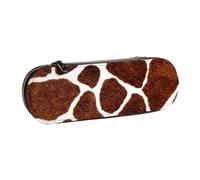 MIJKO Diseño de patrón de Jirafa Africana, Estuche para lápices Estuche para lápices de Cuero de PU Estuche para lápices de Gran Capacidad Estuche para lápices Bolsa de cosméticos