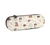 MIJKO Erizo de Pradera, Estuche para lápices Estuche para lápices de Cuero de PU Estuche para lápices de Gran Capacidad Estuche para lápices Bolsa de cosméticos