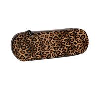 MIJKO Estampado Animal Leopardo marrón, Estuche para lápices Estuche para lápices de Cuero de PU Estuche para lápices de Gran Capacidad Estuche para lápices Bolsa de cosméticos