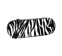 MIJKO Estampado de Cebra, Estuche para lápices Estuche para lápices de Cuero de PU Estuche para lápices de Gran Capacidad Estuche para lápices Bolsa de cosméticos