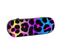 MIJKO Estampado de Leopardo neón, Estuche para lápices Estuche para lápices de Cuero de PU Estuche para lápices de Gran Capacidad Estuche para lápices Bolsa de cosméticos