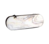 MIJKO Estampado de mármol Amarillo, Estuche para lápices Estuche para lápices de Cuero de PU Estuche para lápices de Gran Capacidad Estuche para lápices Bolsa de cosméticos