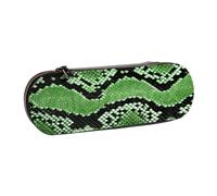 MIJKO Estampado de Piel de Serpiente Verde, Estuche para lápices Estuche para lápices de Cuero de PU Estuche para lápices de Gran Capacidad Estuche para lápices Bolsa de cosméticos