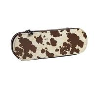MIJKO Estampado de Piel de Vaca, Estuche para lápices Estuche para lápices de Cuero de PU Estuche para lápices de Gran Capacidad Estuche para lápices Bolsa de cosméticos