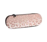 MIJKO Estampado de Purpurina de Oro Rosa., Estuche para lápices Estuche para lápices de Cuero de PU Estuche para lápices de Gran Capacidad Estuche para lápices Bolsa de cosméticos