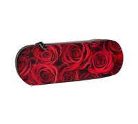 MIJKO Estampado de Rosas, Estuche para lápices Estuche para lápices de Cuero de PU Estuche para lápices de Gran Capacidad Estuche para lápices Bolsa de cosméticos