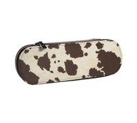 MIJKO Estampado De Vaca Impreso, Estuche para lápices Estuche para lápices de Cuero de PU Estuche para lápices de Gran Capacidad Estuche para lápices Bolsa de cosméticos