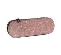 MIJKO Estampado Girly Glam Pink Lámina De Oro Rosa Y Brillo, Estuche para lápices Estuche para lápices de Cuero de PU Estuche para lápices de Gran Capacidad Estuche para lápices Bolsa de cosméticos