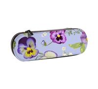 MIJKO Flores de Pensamiento, Estuche para lápices Estuche para lápices de Cuero de PU Estuche para lápices de Gran Capacidad Estuche para lápices Bolsa de cosméticos