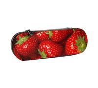 MIJKO Fresa Dibujo, Estuche para lápices Estuche para lápices de Cuero de PU Estuche para lápices de Gran Capacidad Estuche para lápices Bolsa de cosméticos