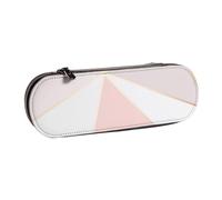 MIJKO Geométrico De Oro Rosa, Estuche para lápices Estuche para lápices de Cuero de PU Estuche para lápices de Gran Capacidad Estuche para lápices Bolsa de cosméticos