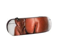 MIJKO Guantes de Cuero de Boxeo cuelgan de Madera, Estuche para lápices Estuche para lápices de Cuero de PU Estuche para lápices de Gran Capacidad Estuche para lápices Bolsa de cosméticos