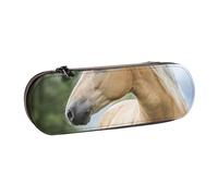 MIJKO Hermosa Lavanda De Caballo Palomino, Estuche para lápices Estuche para lápices de Cuero de PU Estuche para lápices de Gran Capacidad Estuche para lápices Bolsa de cosméticos