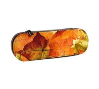 MIJKO Hermosas Hojas de otoño, Estuche para lápices Estuche para lápices de Cuero de PU Estuche para lápices de Gran Capacidad Estuche para lápices Bolsa de cosméticos