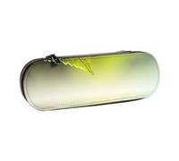 MIJKO Hoja Verde Reflejando En El Agua del Río, Estuche para lápices Estuche para lápices de Cuero de PU Estuche para lápices de Gran Capacidad Estuche para lápices Bolsa de cosméticos