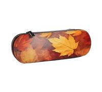 MIJKO Hojas De Otoño Que Caen del Río (2), Estuche para lápices Estuche para lápices de Cuero de PU Estuche para lápices de Gran Capacidad Estuche para lápices Bolsa de cosméticos