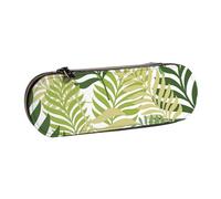 MIJKO Hojas de Palmeras Tropicales exóticas, Estuche para lápices Estuche para lápices de Cuero de PU Estuche para lápices de Gran Capacidad Estuche para lápices Bolsa de cosméticos