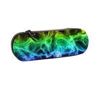 MIJKO Humo Colorido Abstracto Negro, Estuche para lápices Estuche para lápices de Cuero de PU Estuche para lápices de Gran Capacidad Estuche para lápices Bolsa de cosméticos
