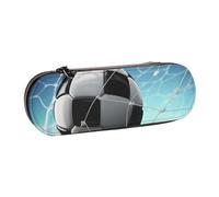 MIJKO Impresión de la Red de fútbol, Estuche para lápices Estuche para lápices de Cuero de PU Estuche para lápices de Gran Capacidad Estuche para lápices Bolsa de cosméticos