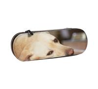 MIJKO Impresión de Labrador Retriever Amarillo, Estuche para lápices Estuche para lápices de Cuero de PU Estuche para lápices de Gran Capacidad Estuche para lápices Bolsa de cosméticos