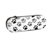 MIJKO Impresión de Pata de Perro, Estuche para lápices Estuche para lápices de Cuero de PU Estuche para lápices de Gran Capacidad Estuche para lápices Bolsa de cosméticos