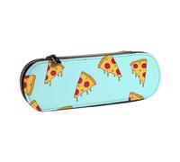 MIJKO Impresión de Pizza, Estuche para lápices Estuche para lápices de Cuero de PU Estuche para lápices de Gran Capacidad Estuche para lápices Bolsa de cosméticos
