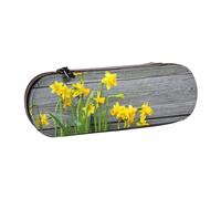 MIJKO Impresión Ramo De Narcisos, Estuche para lápices Estuche para lápices de Cuero de PU Estuche para lápices de Gran Capacidad Estuche para lápices Bolsa de cosméticos