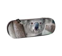 MIJKO Koala Relajado, Estuche para lápices Estuche para lápices de Cuero de PU Estuche para lápices de Gran Capacidad Estuche para lápices Bolsa de cosméticos