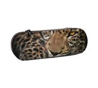 MIJKO Leopardo, Estuche para lápices Estuche para lápices de Cuero de PU Estuche para lápices de Gran Capacidad Estuche para lápices Bolsa de cosméticos
