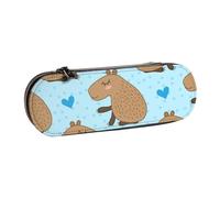 MIJKO Lindo carpincho, Estuche para lápices Estuche para lápices de Cuero de PU Estuche para lápices de Gran Capacidad Estuche para lápices Bolsa de cosméticos