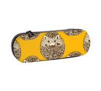 MIJKO Lindo Erizo, Estuche para lápices Estuche para lápices de Cuero de PU Estuche para lápices de Gran Capacidad Estuche para lápices Bolsa de cosméticos