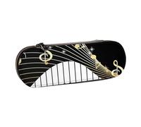 MIJKO Nota Musical del Teclado del Piano, Estuche para lápices Estuche para lápices de Cuero de PU Estuche para lápices de Gran Capacidad Estuche para lápices Bolsa de cosméticos