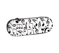 MIJKO Notas Musicales con Clave, Estuche para lápices Estuche para lápices de Cuero de PU Estuche para lápices de Gran Capacidad Estuche para lápices Bolsa de cosméticos