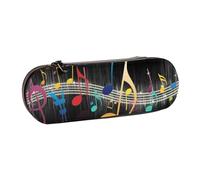 MIJKO Notas Musicales, Estuche para lápices Estuche para lápices de Cuero de PU Estuche para lápices de Gran Capacidad Estuche para lápices Bolsa de cosméticos